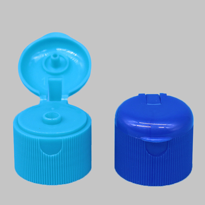24mm 24/410 Bule And Green Round Perfume Screw Flip Top Cap With Ribbed Wall