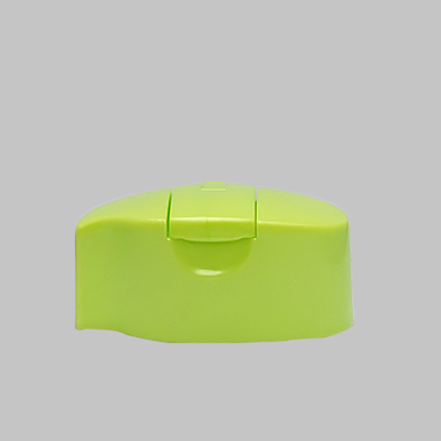 24mm Snap Neck Size Hook Type Green Plastic PP Flip Top Caps For 400ml Shampoo Bottles