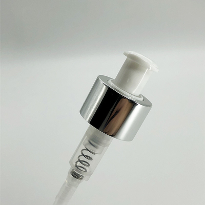 24mm 28mm Lotion Dispenser Pump , Sliver Gold Aluminum Closure Plastic Pump Dispenser
