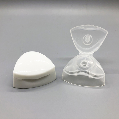 Triangle Shape Flip Top Bottle Lids , PP Flip Top Caps For Bottles