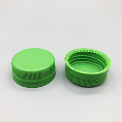 Beverage Ribbed Plastic Water Bottle Caps Non Refillable With Liner
