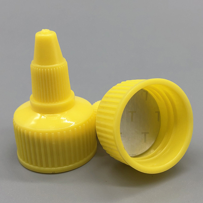 Blue Plastic Twist Top Bottle Caps Closure Ribbed Surface Easy Operating