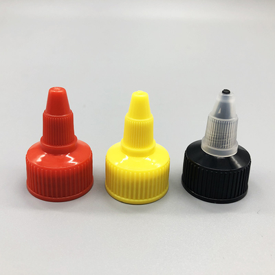 Blue Plastic Twist Top Bottle Caps Closure Ribbed Surface Easy Operating