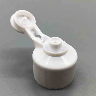 Professional Flip Top Plastic Caps Red Color PP Material 28 / 410 Size