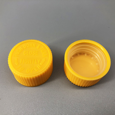 Matte Gray Plastic Bottle Screw Caps Child Resitant Container Screw Closure Caps