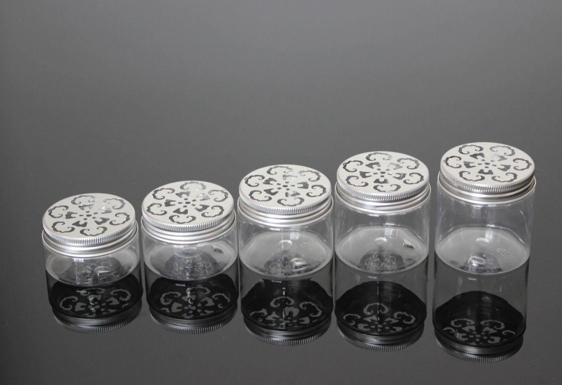 Durable PET Plastic Jars , 50ml 60ml 80ml 100ml 120ml Plastic Bottle Jar