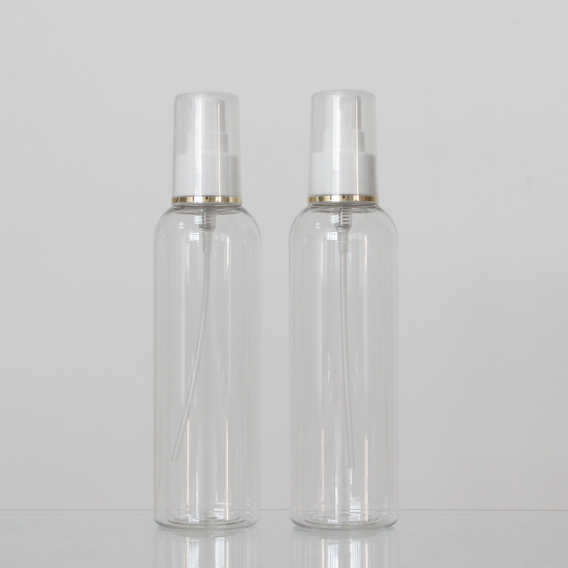 180ml Cosmetic Plastic Round Bottles Transparent Color With Cap