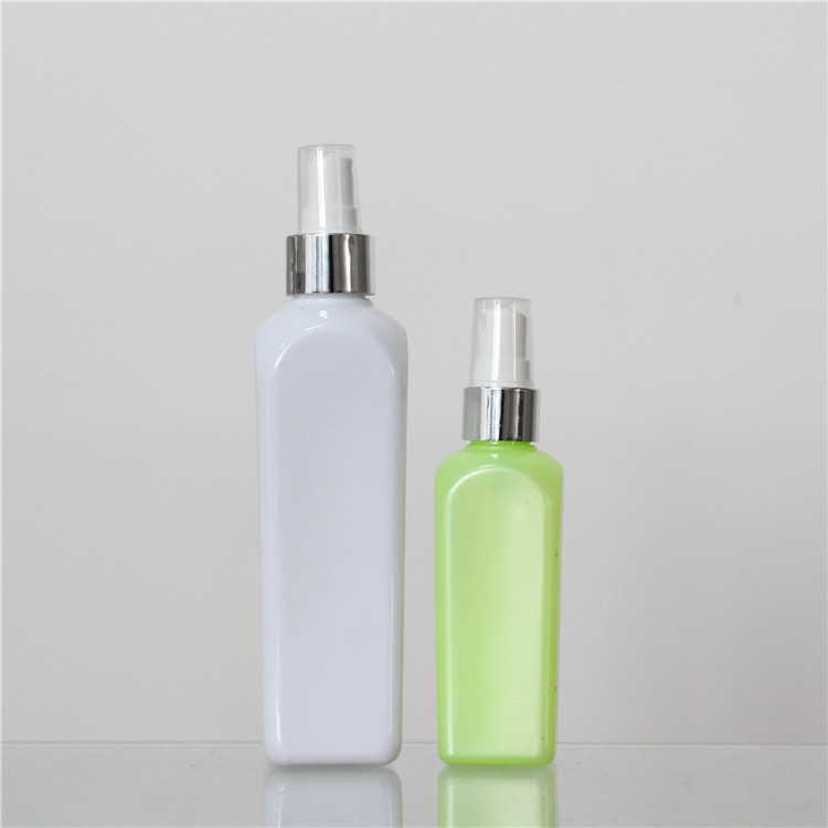 Different Colors 120ml 250ml Square Shape Cosmetic Spray Plastic Bottle