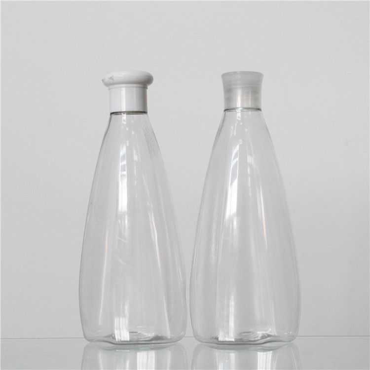 300ml Particular Shape PET Bottle With Screw Flip Top Lid For Cosmetic Container