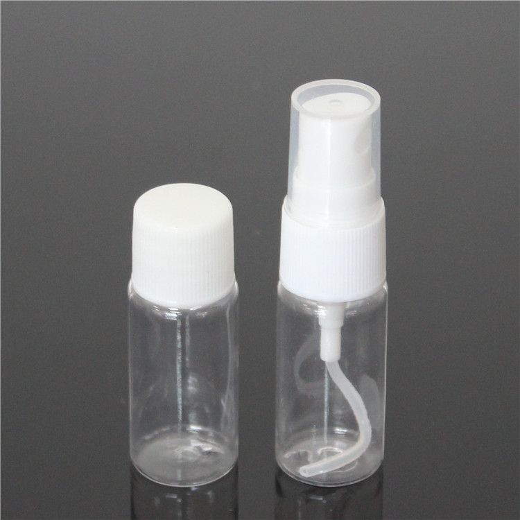 Mini small 15ml clear PET bottle with lids for cosmetic packaging