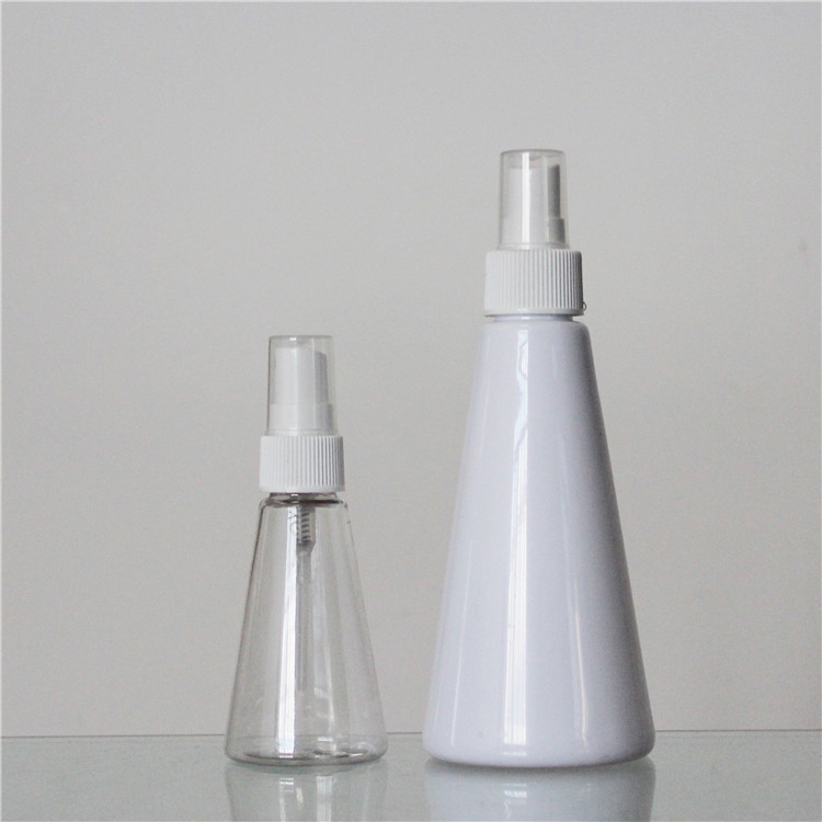 Dispenser Spray Plastic Cosmetic Bottles Taper Shape 60ml 120ml Any Color