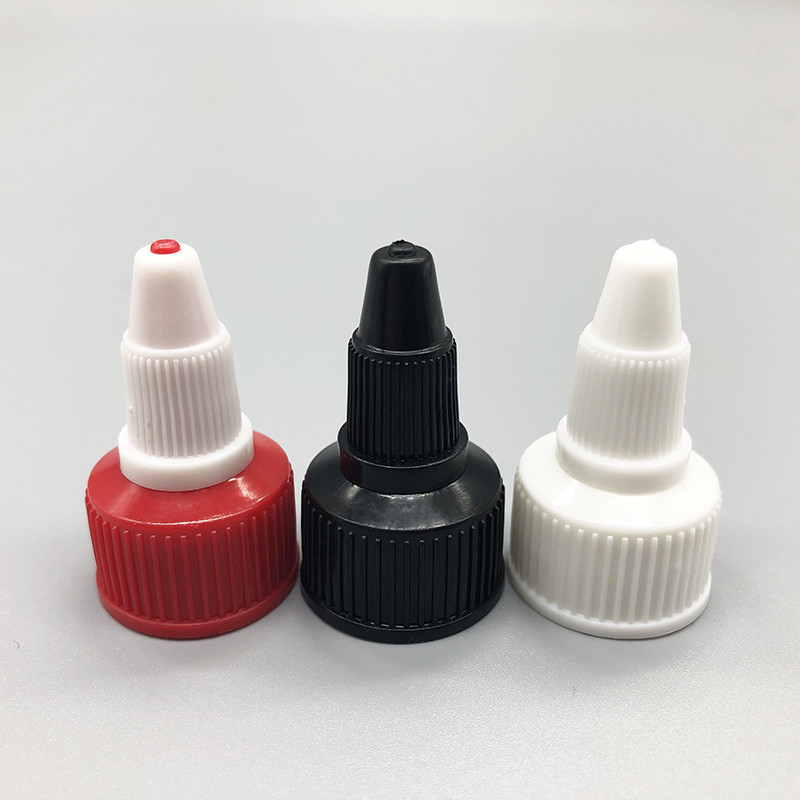 Twist Lock Top Pull Up Bottle Caps Plastic Red Push Pull Screw Cap